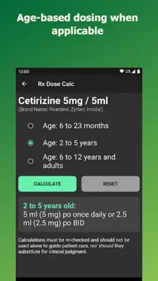 Pediatric Dose Calculator android App screenshot 3