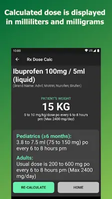 Pediatric Dose Calculator android App screenshot 5